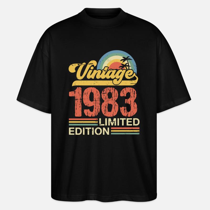 1983 - Stanley/Stella Oversized Unisex Bio T-Shirt Blaster 2.0 - Schwarz