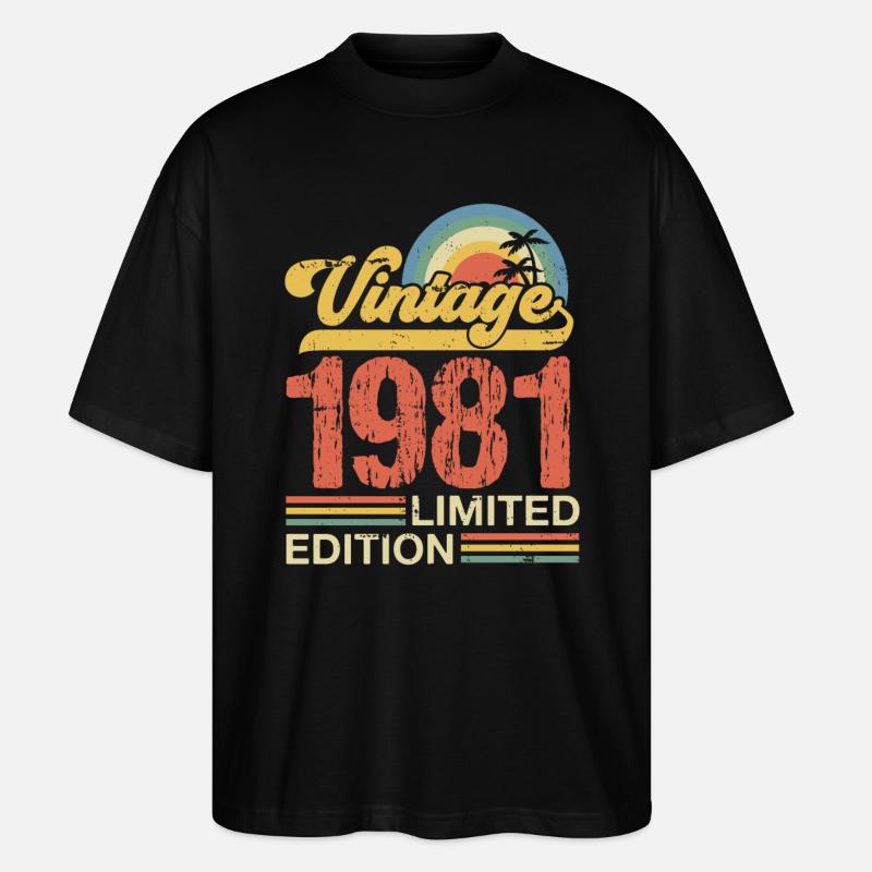 1981 - T-shirt bio Blaster 2.0 coupe oversize Stanley/Stella Unisexe - noir
