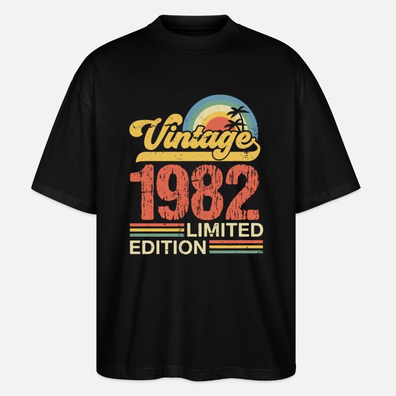 1982 - T-shirt bio Blaster 2.0 coupe oversize Stanley/Stella Unisexe - noir