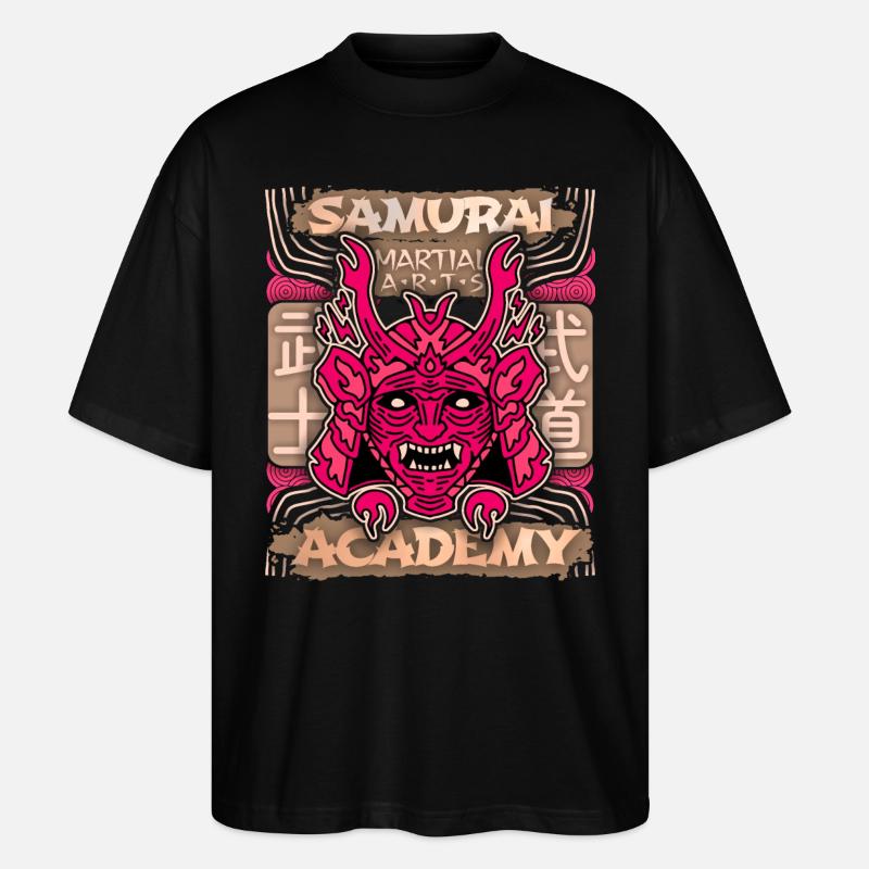 Japan Samurai-Krieger, Samurai-Academy Japan-Comic - Stanley/Stella Oversized Unisex Bio T-Shirt Blaster 2.0 - Schwarz