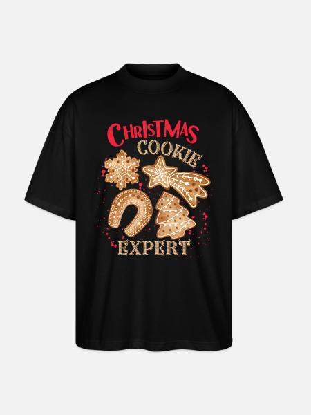 Christmas cookies, Christmas cookies, Gingerbread - Stanley/Stella Oversized Unisex Organic T-shirt Blaster 2.0 - black