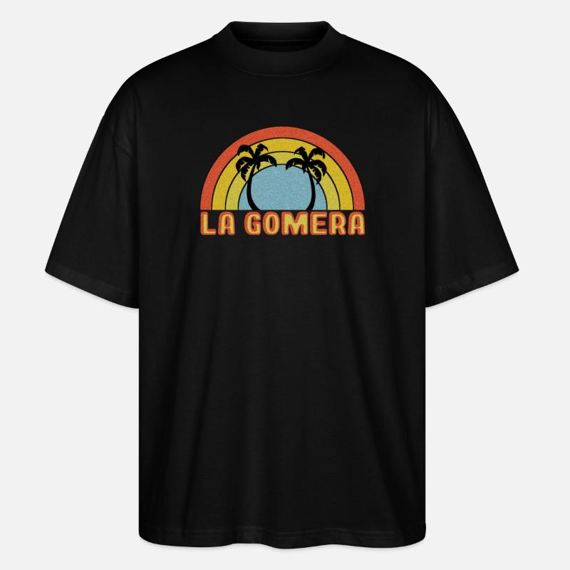 la gomera - Stanley/Stella Oversized Unisex Bio T-Shirt Blaster 2.0 - Schwarz