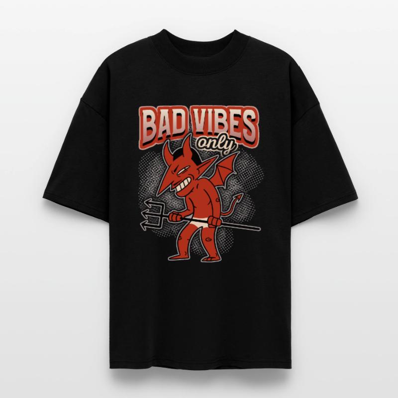 Funny saying with devil-devil, Devil Satan Stanley/Stella Oversized Unisex Organic T-shirt Blaster 2.0