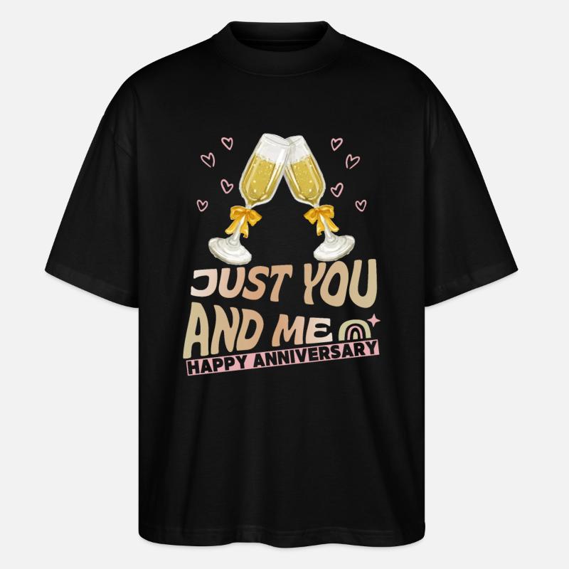 Anniversaire de mariage Anniversaire Dicton - T-shirt bio Blaster 2.0 coupe oversize Stanley/Stella Unisexe - noir