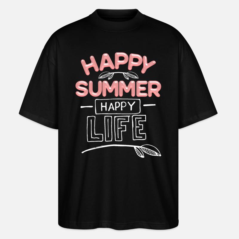 Été été, Happy-Summer Dicton - T-shirt bio Blaster 2.0 coupe oversize Stanley/Stella Unisexe - noir