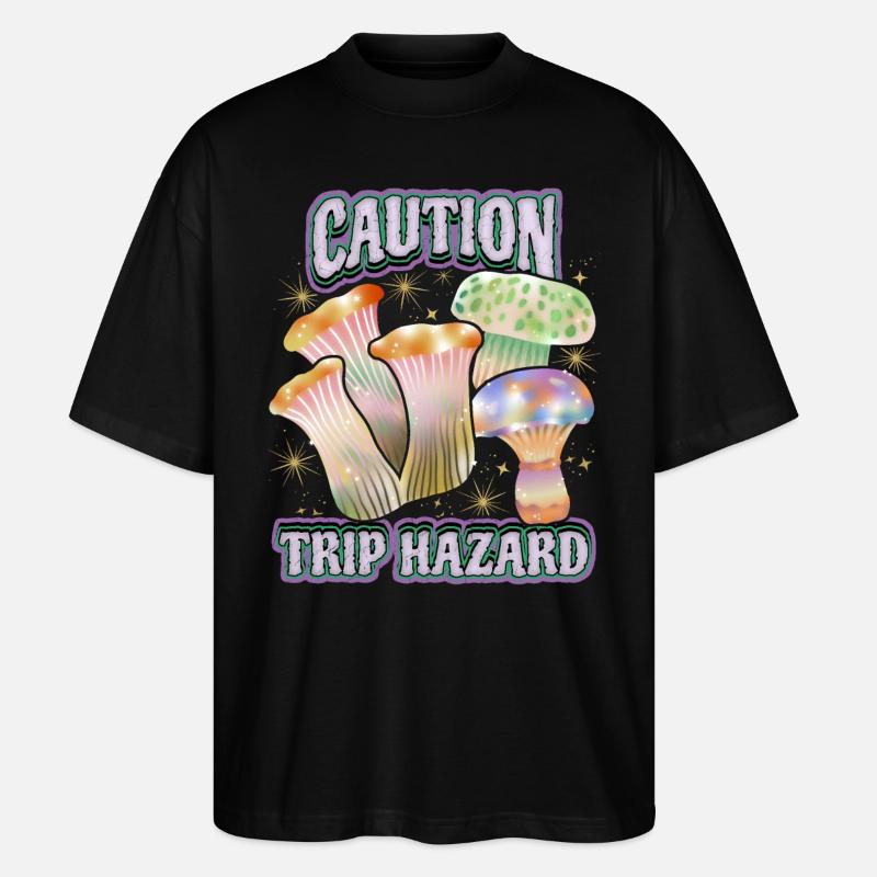 Champignons magiques, champignons psychédéliques, dicton - T-shirt bio Blaster 2.0 coupe oversize Stanley/Stella Unisexe - noir