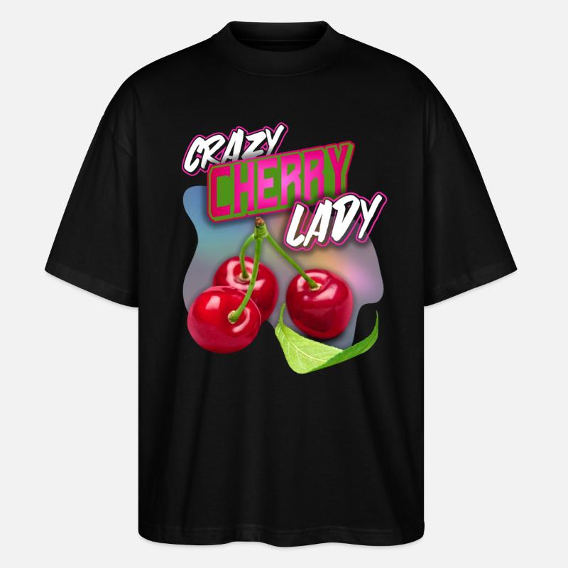 Crazy Cherry-Fruit Cherry Dicton amusant - T-shirt bio Blaster 2.0 coupe oversize Stanley/Stella Unisexe - noir