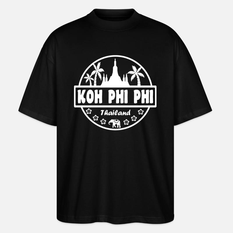 Koh Phi Phi Thaïlande - T-shirt bio Blaster 2.0 coupe oversize Stanley/Stella Unisexe - noir