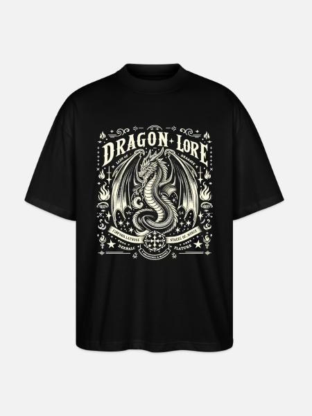 Mythical Fire Dragon - Stanley/Stella Oversized Unisex Organic T-shirt Blaster 2.0 - black