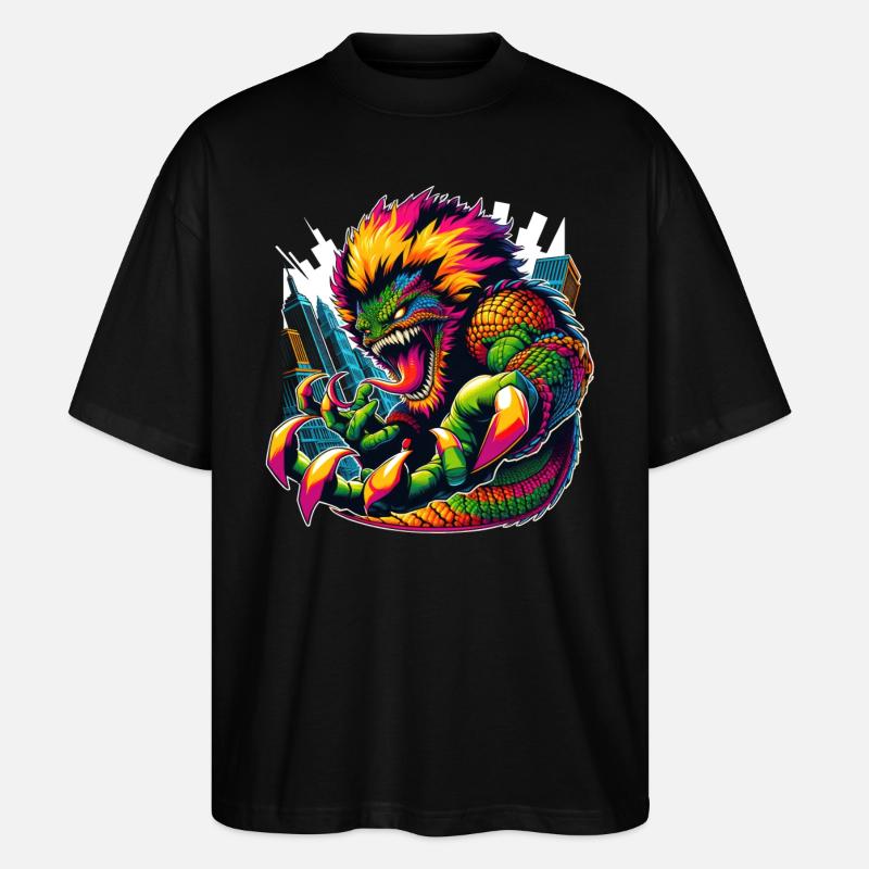 Asphaltbiest Anarchy - Stanley/Stella Oversized Unisex Bio T-Shirt Blaster 2.0 - Schwarz