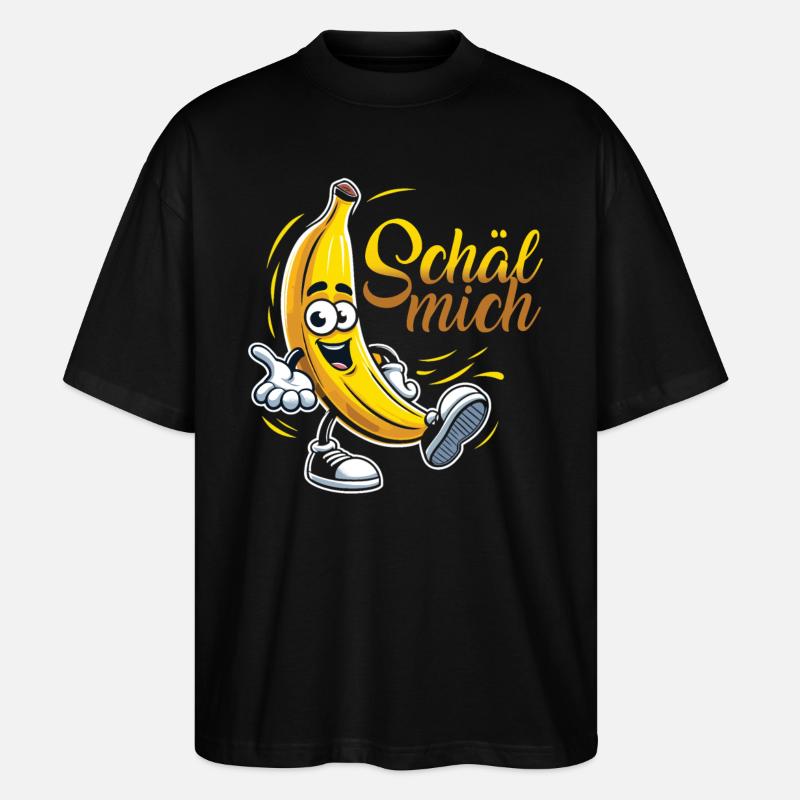 Coole Banane: Schäl mich! - Stanley/Stella Oversized Unisex Bio T-Shirt Blaster 2.0 - Schwarz