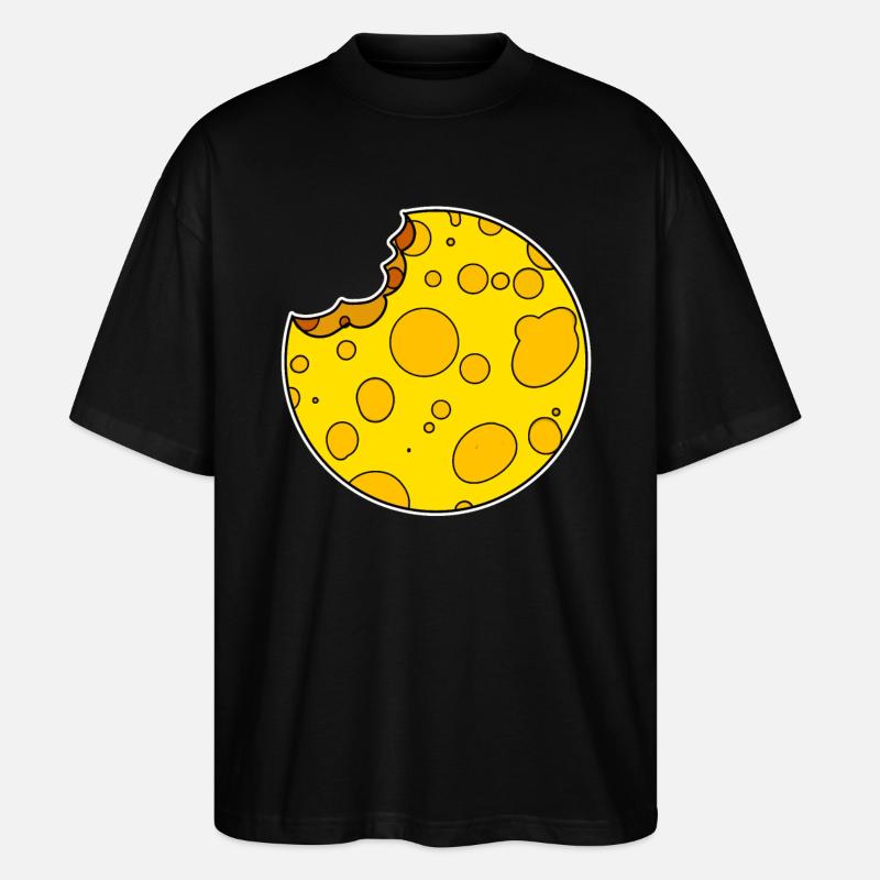 Circle Cheese Round - Stanley/Stella Oversized Unisex Organic T-shirt Blaster 2.0 - black