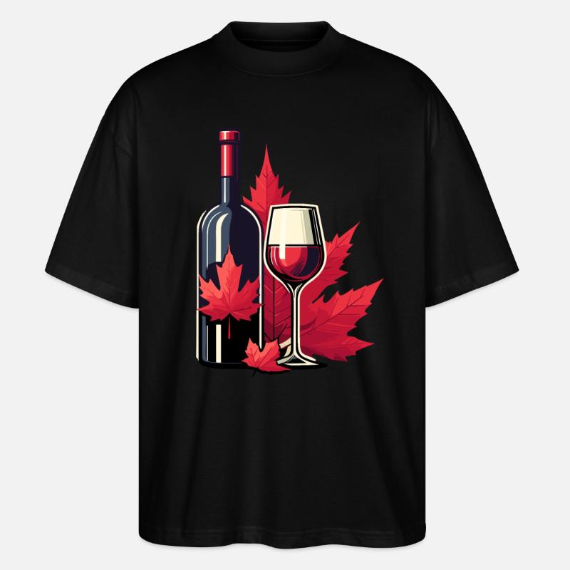 Wein - Stanley/Stella Oversized Unisex Bio T-Shirt Blaster 2.0 - Schwarz