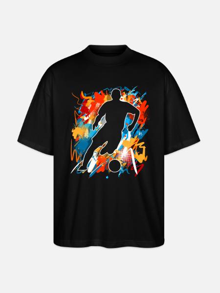 Soccer Soccer Players - Stanley/Stella Oversized Unisex Organic T-shirt Blaster 2.0 - black