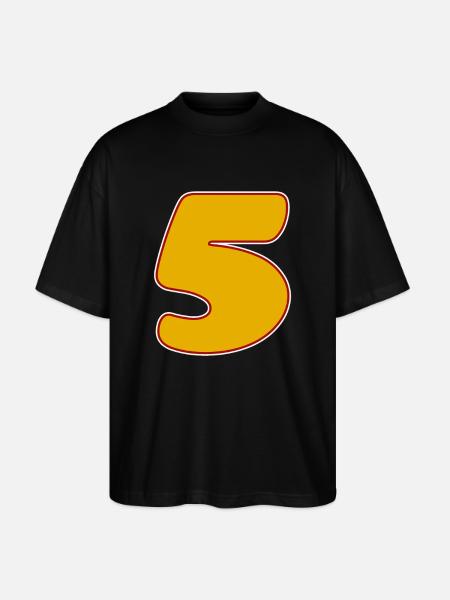5 - Five - Stanley/Stella Oversized Unisex Organic T-shirt Blaster 2.0 - black
