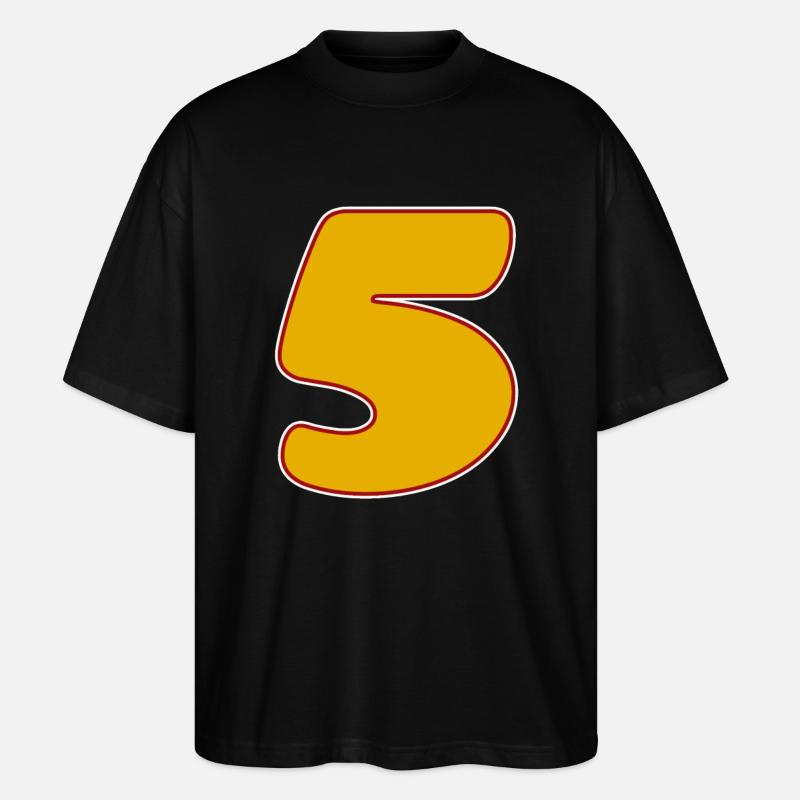 5 - Five - Stanley/Stella Oversized Unisex Organic T-shirt Blaster 2.0 - black