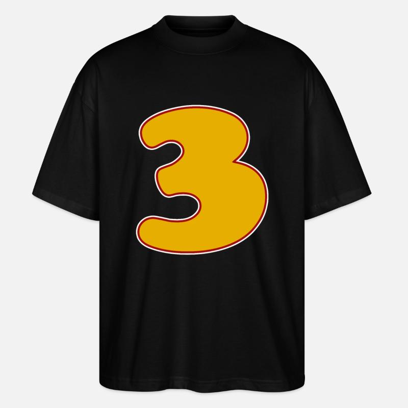 3 - Drei - Stanley/Stella Oversized Unisex Bio T-Shirt Blaster 2.0 - Schwarz