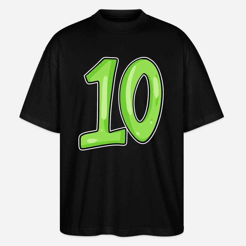 Dix numéros 10 Nombre - T-shirt bio Blaster 2.0 coupe oversize Stanley/Stella Unisexe - noir