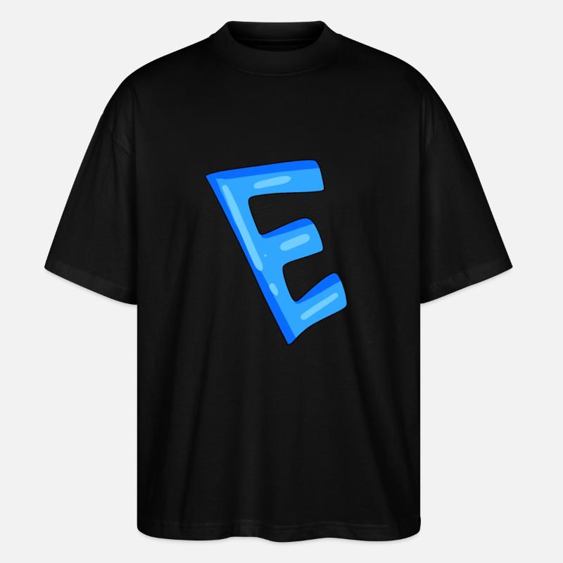 Letter E Initial point - Stanley/Stella Oversized Unisex Organic T-shirt Blaster 2.0 - black
