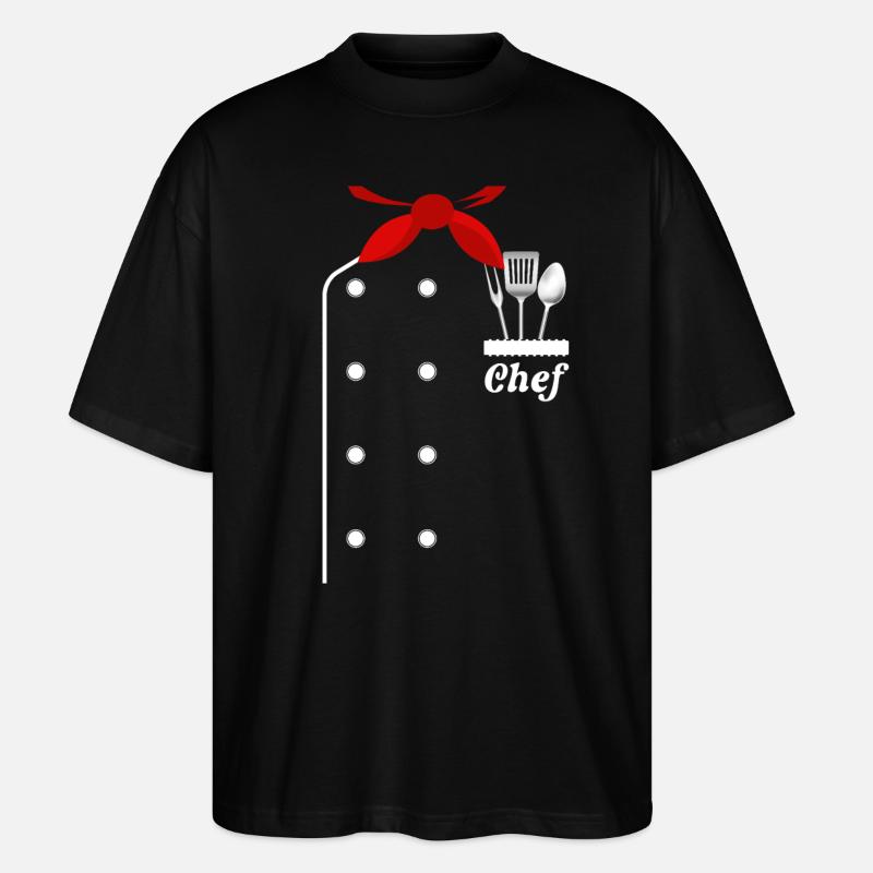 Tenue Humour Chef Cuisinier - T-shirt bio Blaster 2.0 coupe oversize Stanley/Stella Unisexe - noir