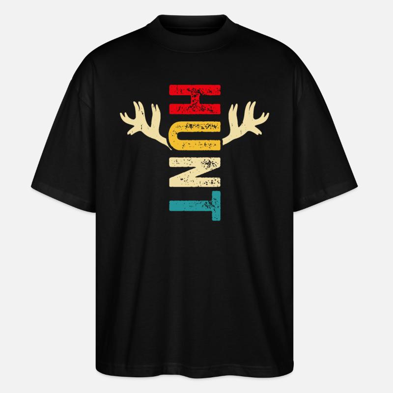 Chasse au chasseur - T-shirt bio Blaster 2.0 coupe oversize Stanley/Stella Unisexe - noir