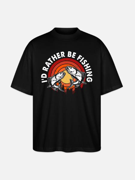 Fishing Anglers - Stanley/Stella Oversized Unisex Organic T-shirt Blaster 2.0 - black