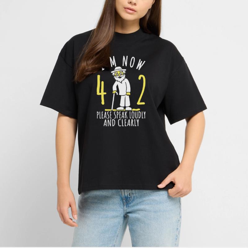 42e anniversaire 42e 42e J’ai 42 ans maintenant T-shirt bio Blaster 2.0 coupe oversize Stanley/Stella Unisexe