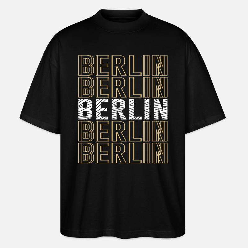 Berlin Schrift Deutschland - Stanley/Stella Oversized Unisex Bio T-Shirt Blaster 2.0 - Schwarz