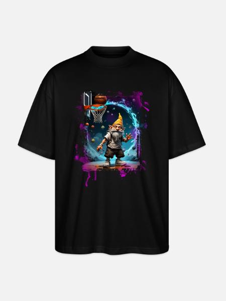 Basketball Gnome - Stanley/Stella Oversized Unisex Organic T-shirt Blaster 2.0 - black
