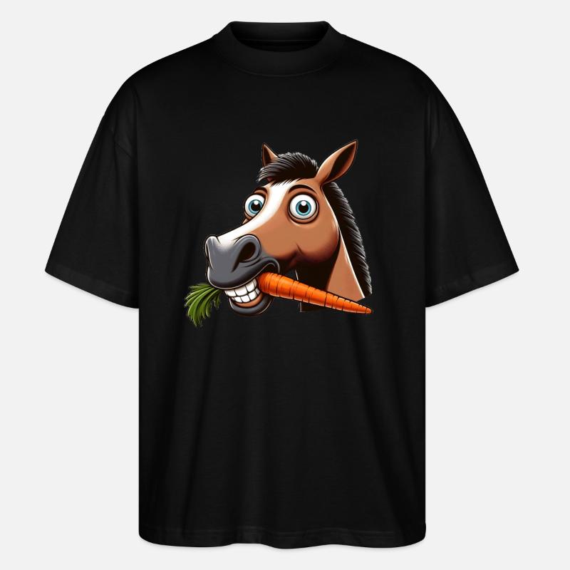 Profiter du moment du cheval - T-shirt bio Blaster 2.0 coupe oversize Stanley/Stella Unisexe - noir
