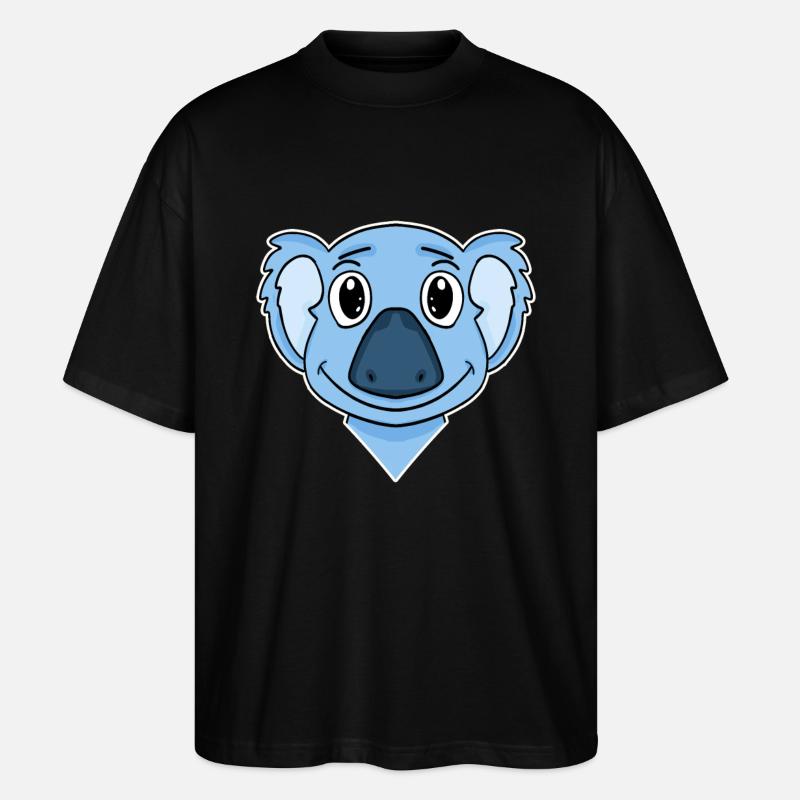 Koala Tête d’ours - T-shirt bio Blaster 2.0 coupe oversize Stanley/Stella Unisexe - noir