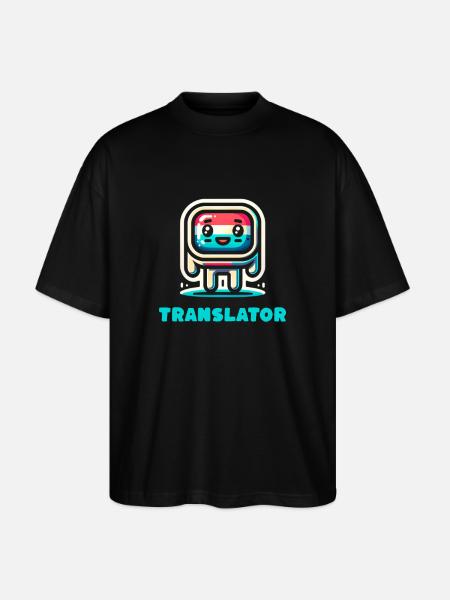 Beruf Übersetzer Job Karriere - Stanley/Stella Oversized Unisex Bio T-Shirt Blaster 2.0 - Schwarz