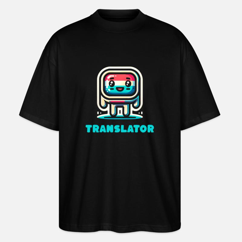 Beruf Übersetzer Job Karriere - Stanley/Stella Oversized Unisex Bio T-Shirt Blaster 2.0 - Schwarz