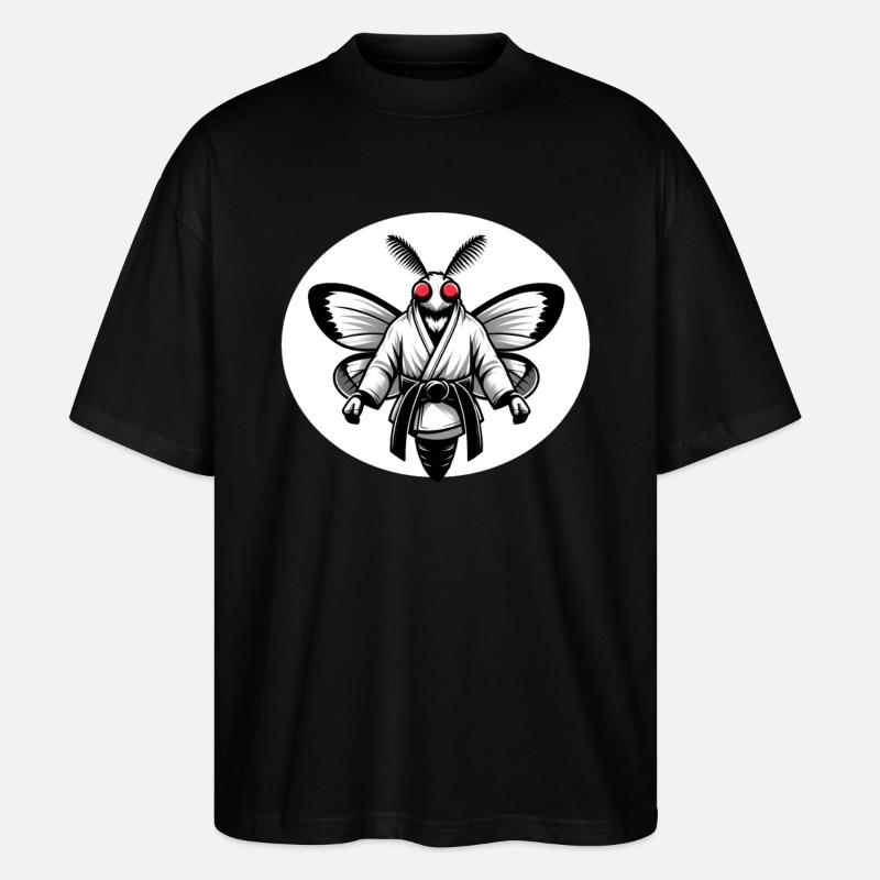 Karate-Motte mit schwarzem Gurt - Stanley/Stella Oversized Unisex Bio T-Shirt Blaster 2.0 - Schwarz
