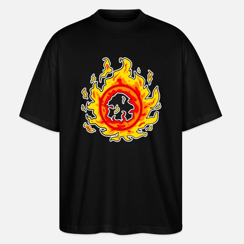 Cercle de feu - T-shirt bio Blaster 2.0 coupe oversize Stanley/Stella Unisexe - noir