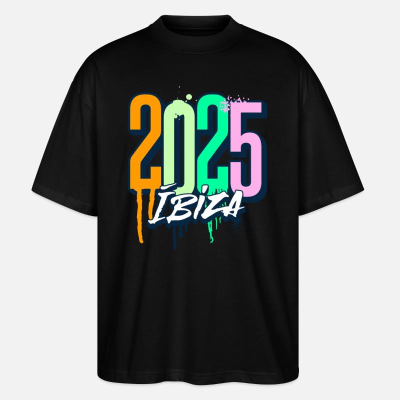 2025 Ibiza - T-shirt bio Blaster 2.0 coupe oversize Stanley/Stella Unisexe - noir