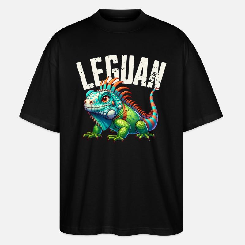 Leguan - Stanley/Stella Oversized Unisex Bio T-Shirt Blaster 2.0 - Schwarz