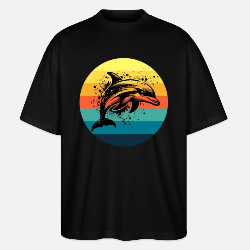 Delfin - Stanley/Stella Oversized Unisex Bio T-Shirt Blaster 2.0 - Schwarz