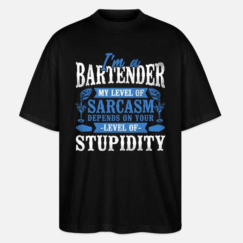 Bartender Mixologist I'm A - Stanley/Stella Oversized Unisex Organic T-shirt Blaster 2.0 - black