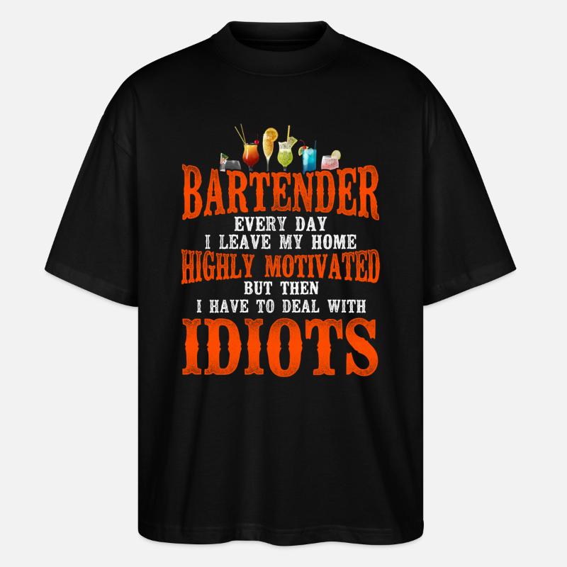 Bartender Mixologist Bartender - Stanley/Stella Oversized Unisex Bio T-Shirt Blaster 2.0 - Schwarz