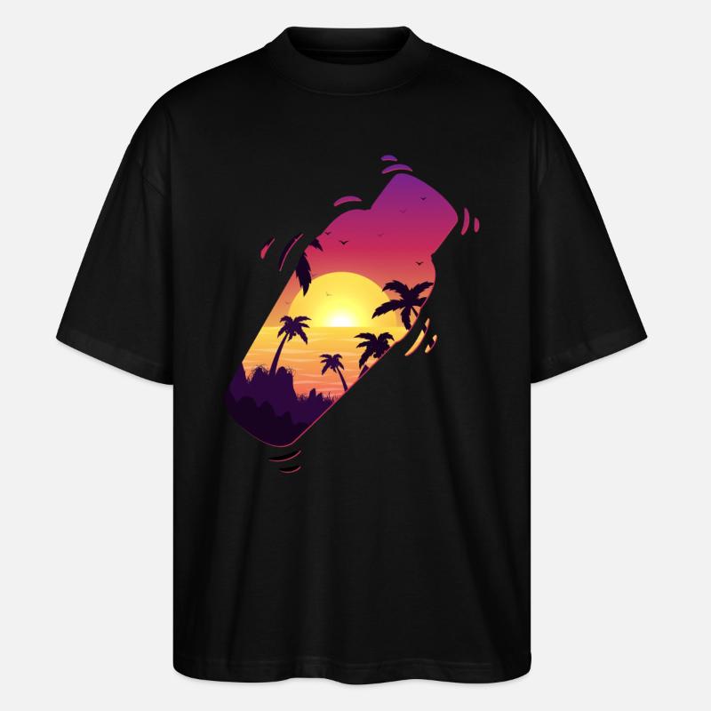 Bartender Mixologist Shaker Sunset - Stanley/Stella Oversized Unisex Bio T-Shirt Blaster 2.0 - Schwarz