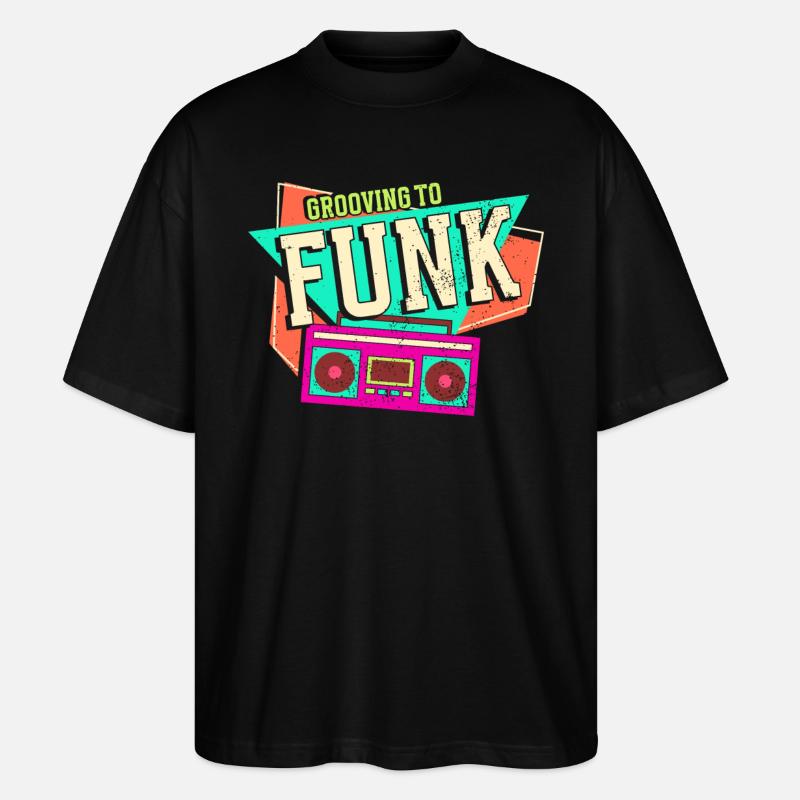 Funk Musik - Stanley/Stella Oversized Unisex Bio T-Shirt Blaster 2.0 - Schwarz