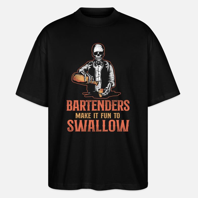 Bartender Mixologist Bartenders - Stanley/Stella Oversized Unisex Bio T-Shirt Blaster 2.0 - Schwarz