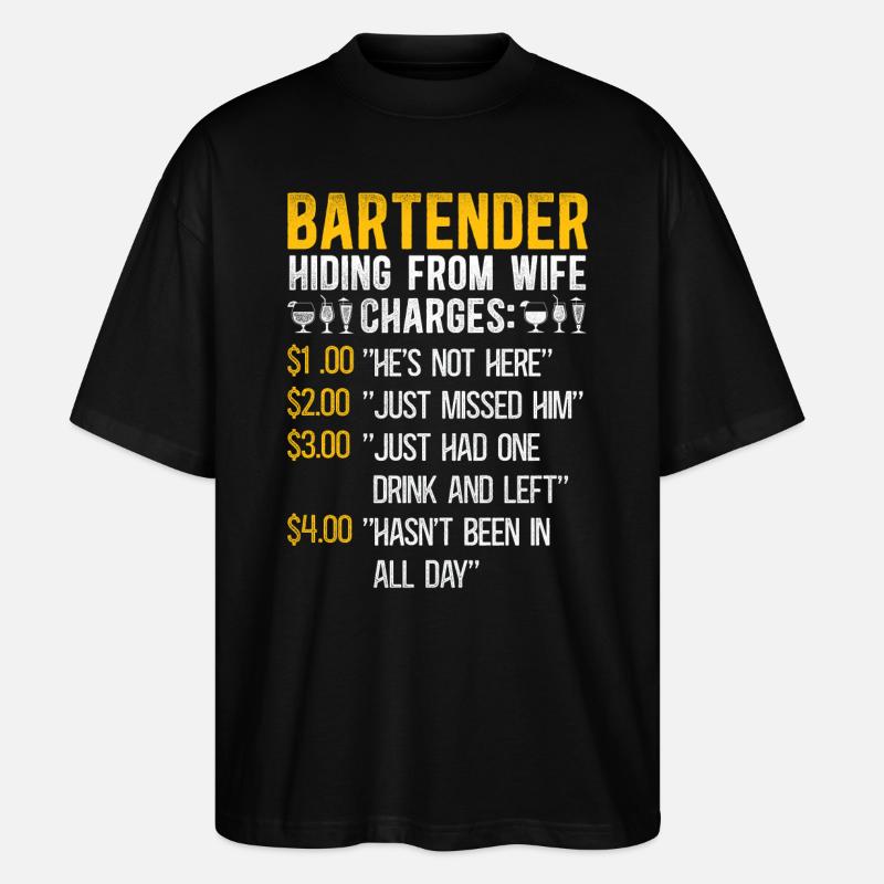 Bartender Mixologist Bartender - Stanley/Stella Oversized Unisex Bio T-Shirt Blaster 2.0 - Schwarz