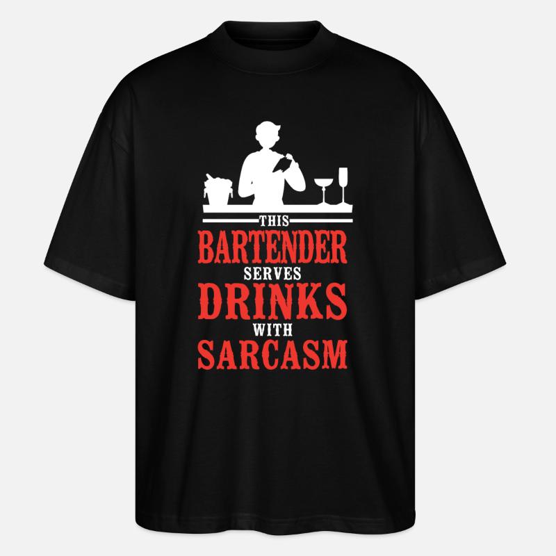 Bartender Mixologist This - Stanley/Stella Oversized Unisex Organic T-shirt Blaster 2.0 - black
