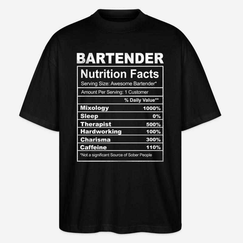 Bartender Mixologist Bartender - Stanley/Stella Oversized Unisex Bio T-Shirt Blaster 2.0 - Schwarz