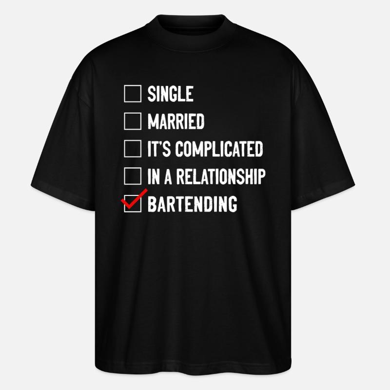 Bartender Mixologist Single - Stanley/Stella Oversized Unisex Organic T-shirt Blaster 2.0 - black
