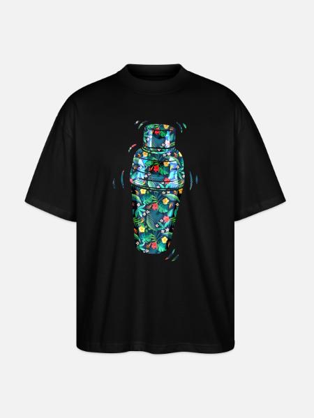 Bartender Mixologist Floral - Stanley/Stella Oversized Unisex Bio T-Shirt Blaster 2.0 - Schwarz