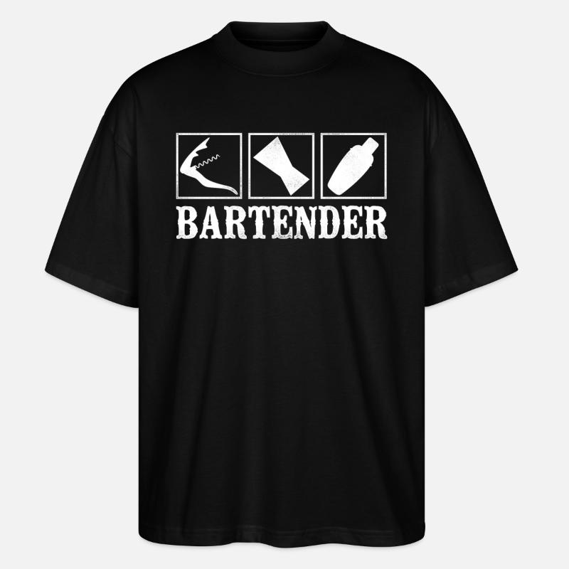 Bartender Mixologist Bartender - Stanley/Stella Oversized Unisex Bio T-Shirt Blaster 2.0 - Schwarz