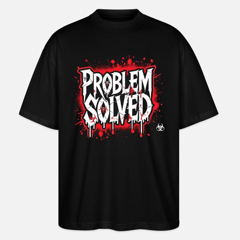 Shocking Solution - Problem Solved - Stanley/Stella Oversized Unisex Organic T-shirt Blaster 2.0 - black